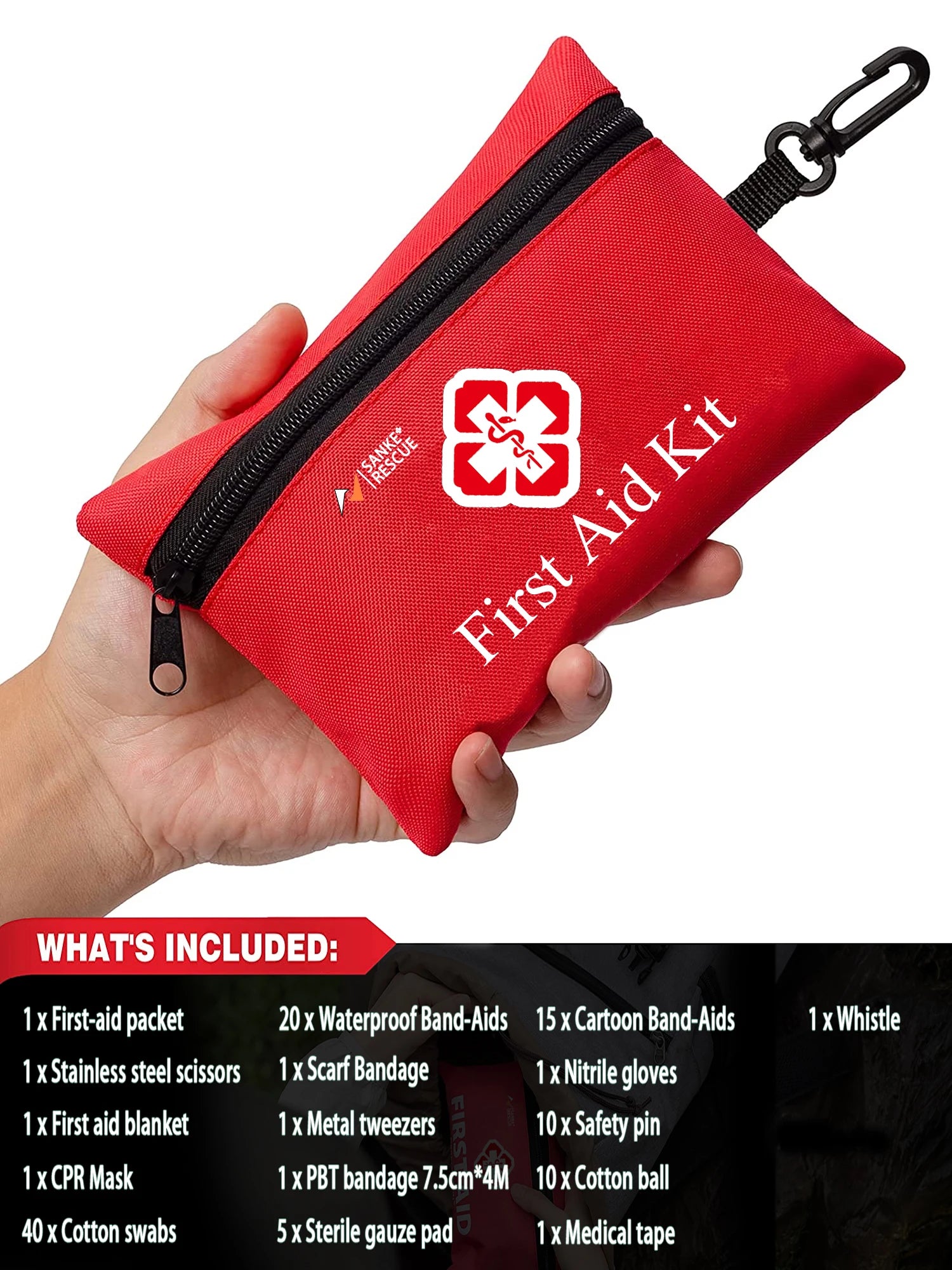 110 Piece First Aid Kit Home Care Waterproof Compact Trauma Medical Kits for Emergencies Home Car Travel Outdoor Camping Hiking