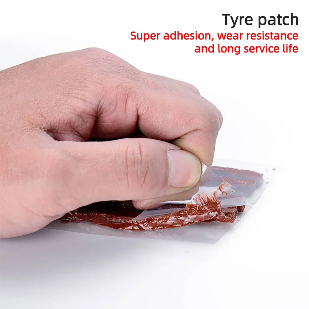 Tire Repair Kit for Car & Motorcycle: Tubeless Puncture Plug Tools with Rubber Strips, Studding Set – Auto/Bike Tire Repair Tool