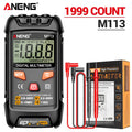 ANENG M113 Inteligent Multimeter 1999 Count Digital AC/DC Voltage Meter Ohm NCV Measuring Mini Instruments Electricity Test Tool