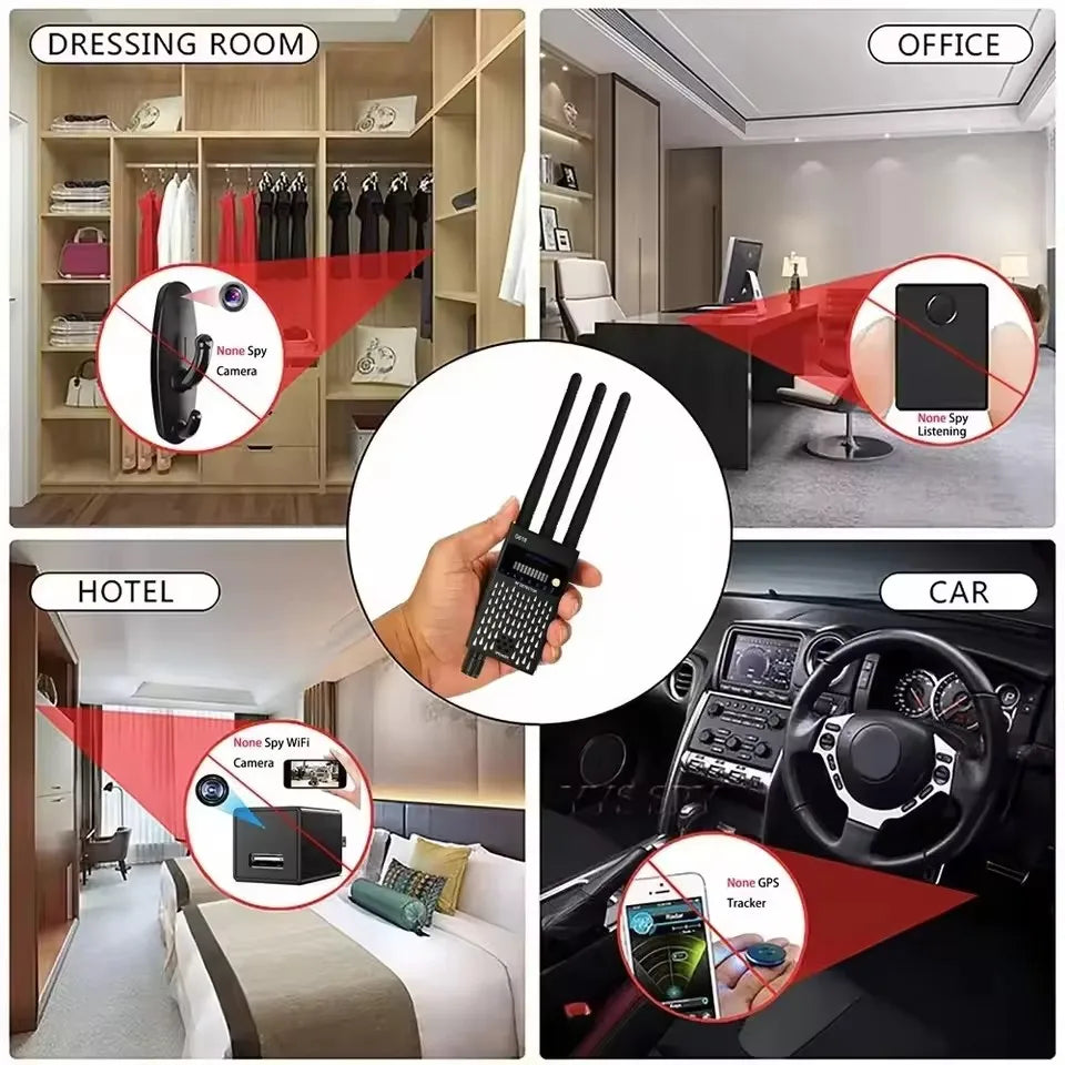 Professional Spy Camera Finder RF Scanner GPS 2-5G Wifi Signal jammer Bluetooth blocker hacking gadgets Hidden Cam/Bug Detector