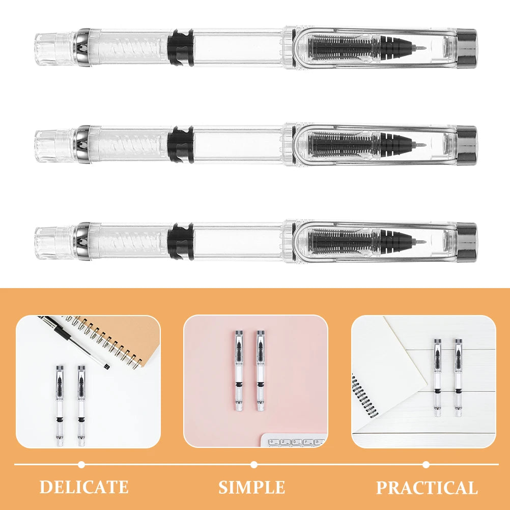 3pcs Gel Writing Pens Refillable With Fine Point Smooth Writing No Ink Included Comfortable Grip For Office Student