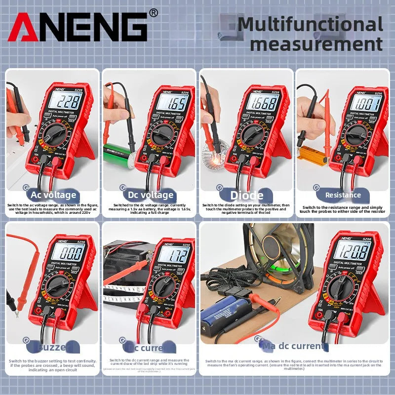 Digital Multimeter, High-precision Digital Display Anti-burning Multimeter, Intelligent Multi-functional Electrical Ammeter