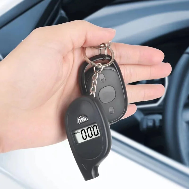 Tire Pressure Gauge with LCD Display Digital  - Auto & Motorcycle Air Pressure Tester and Safety Alarm Tool
