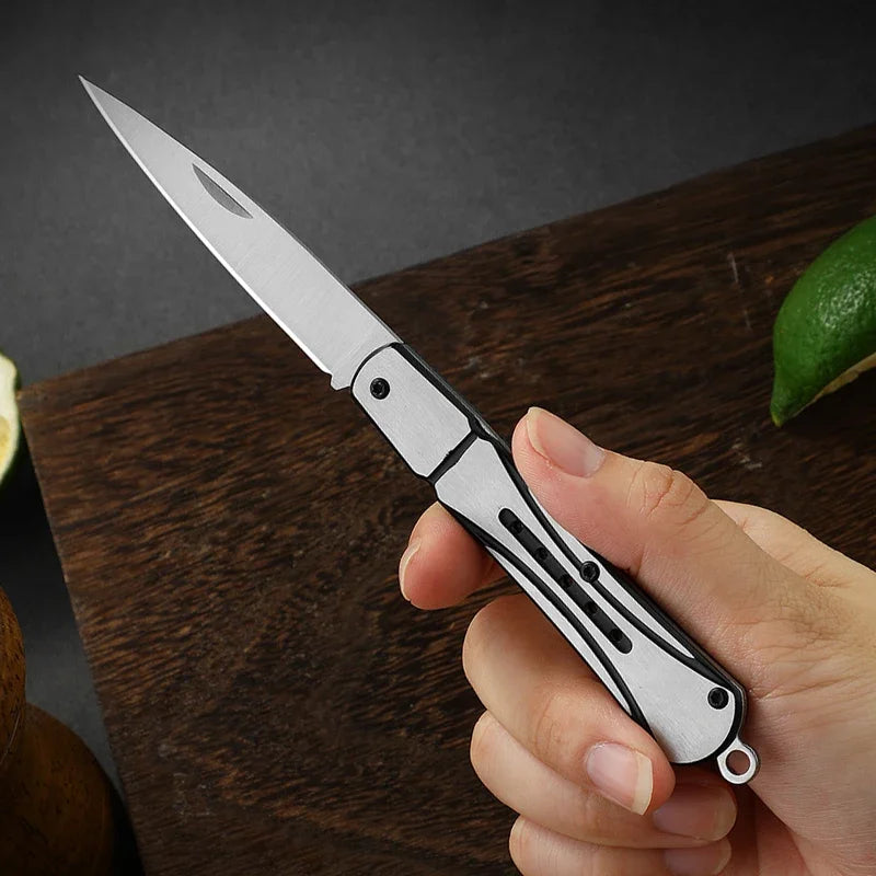 Outdoor Knife Hunting Knives Camping High Quality Profesional Self-defense  Multifunctional Portable Switch Blade Fruit Knife