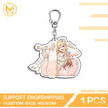 Beautiful Waifu Kitagawa Marin Artistic Naughty Lying Posture Double Sided Key Chains Luxury Hot Selling Pretty Jewelry