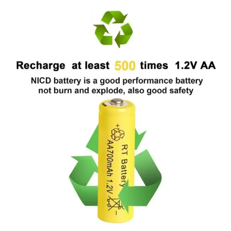 10-60PCS 8000mAh 1.2V AA Ni-MH Rechargeable Battery, Suitable for Remote Control, Toy Flashlight, Wireless Keyboard, Mouse