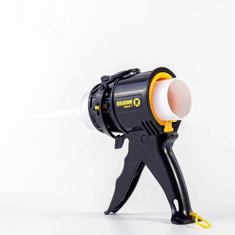 German Siligun compact glass glue gun - a short, self-sealing, high-thrust, drip-proof caulking tool