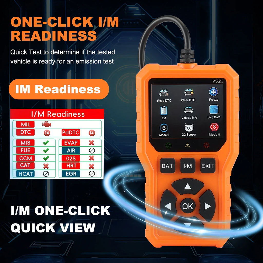 Car OBD2 scanner diagnostic tool is a comprehensive car code reader and engine fault scanner suitable for all vehicles