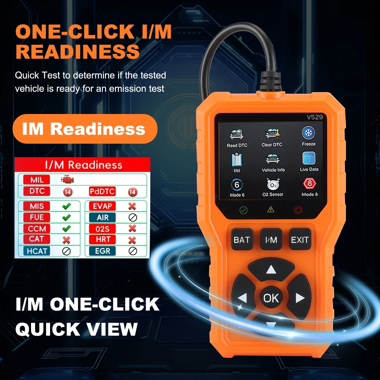 Car OBD2 scanner diagnostic tool is a comprehensive car code reader and engine fault scanner suitable for all vehicles