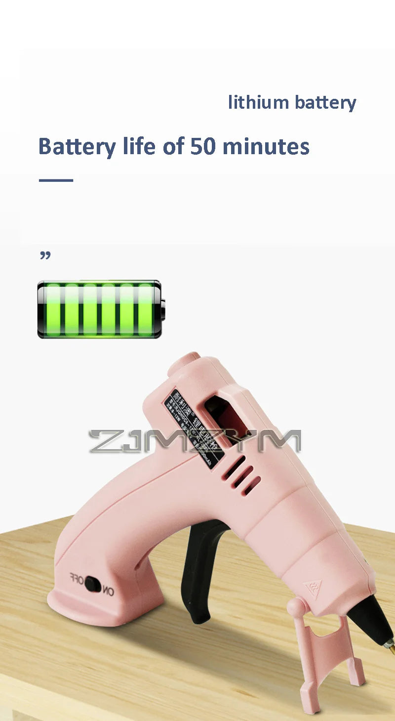 Quick Glue Dispensing Hot Glue Gun High-temperature Resistant Cordless Melt Glue Gun Hand Crafts Repair Tools With 30Glue Sticks
