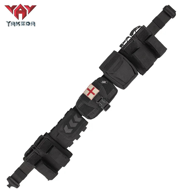 Yakeda Gear User Outdoor Black Hunting Tactics Law Enforcement Duty Security Traffic Air Gun Belt Airsoft Equipment