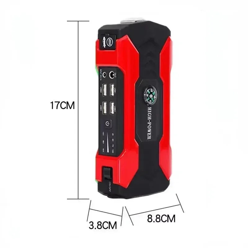 Car Jump Starter Starting Device - 12V 98000mAh Power Bank Jumpstarter, Auto Booster, Emergency Charger, and Jump Start Tool