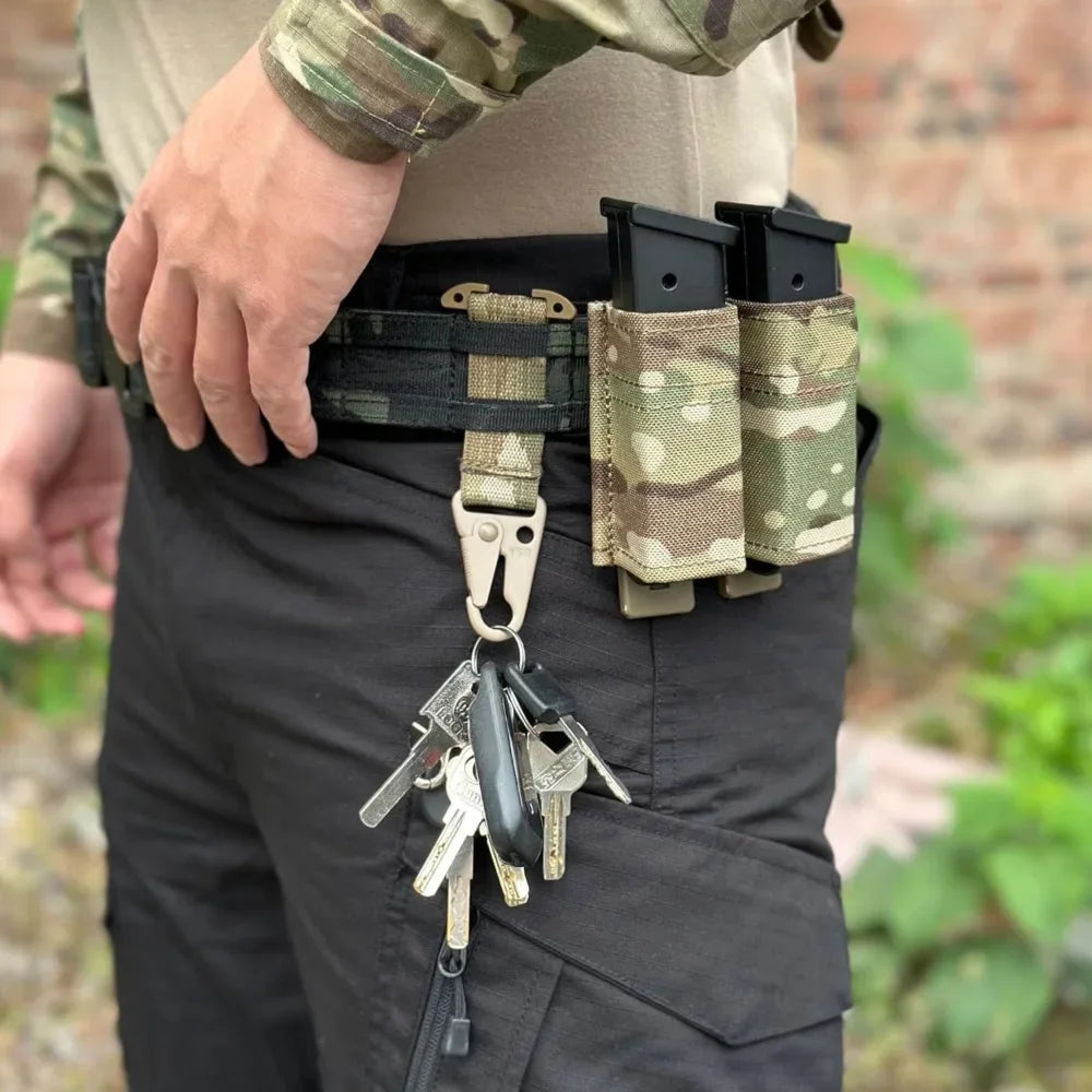 Tactical Gear Molle Clash Hook,Molle Belt Clip With Tee Mount Battle Belt Accessories For Gloves Keychains Hunting Vest Gear