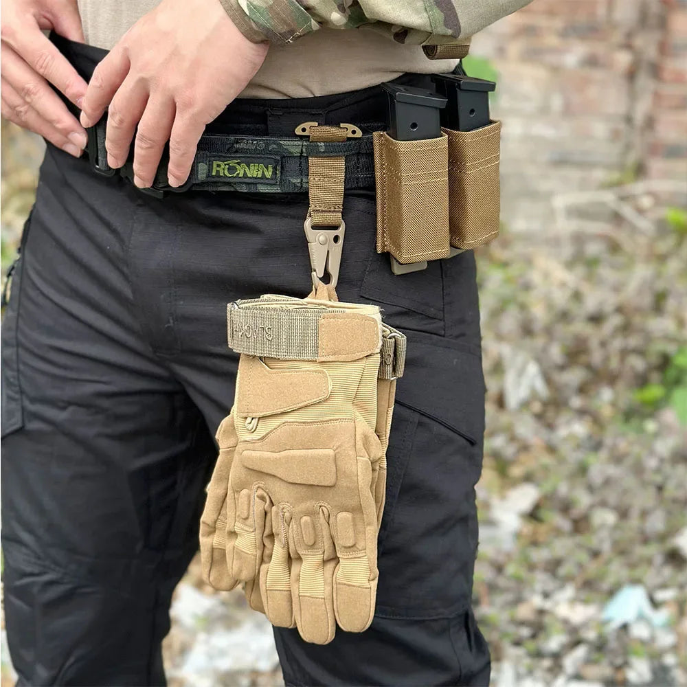Tactical Gear Molle Clash Hook,Molle Belt Clip With Tee Mount Battle Belt Accessories For Gloves Keychains Hunting Vest Gear