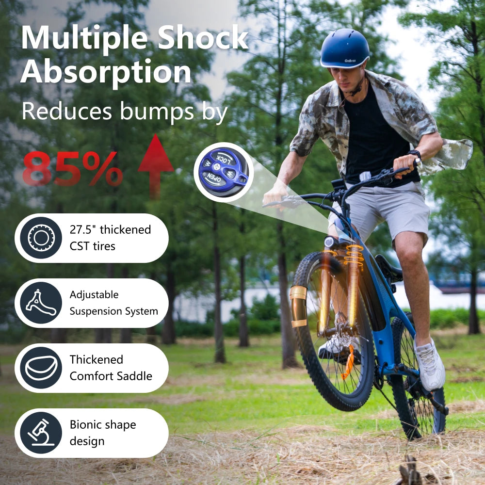 HUANCI Q5 electric bike 2000W electric dirt bike 27.5 Inch Electric Bicycle 48V20AH bike electric Mountain e bike adults ebikes