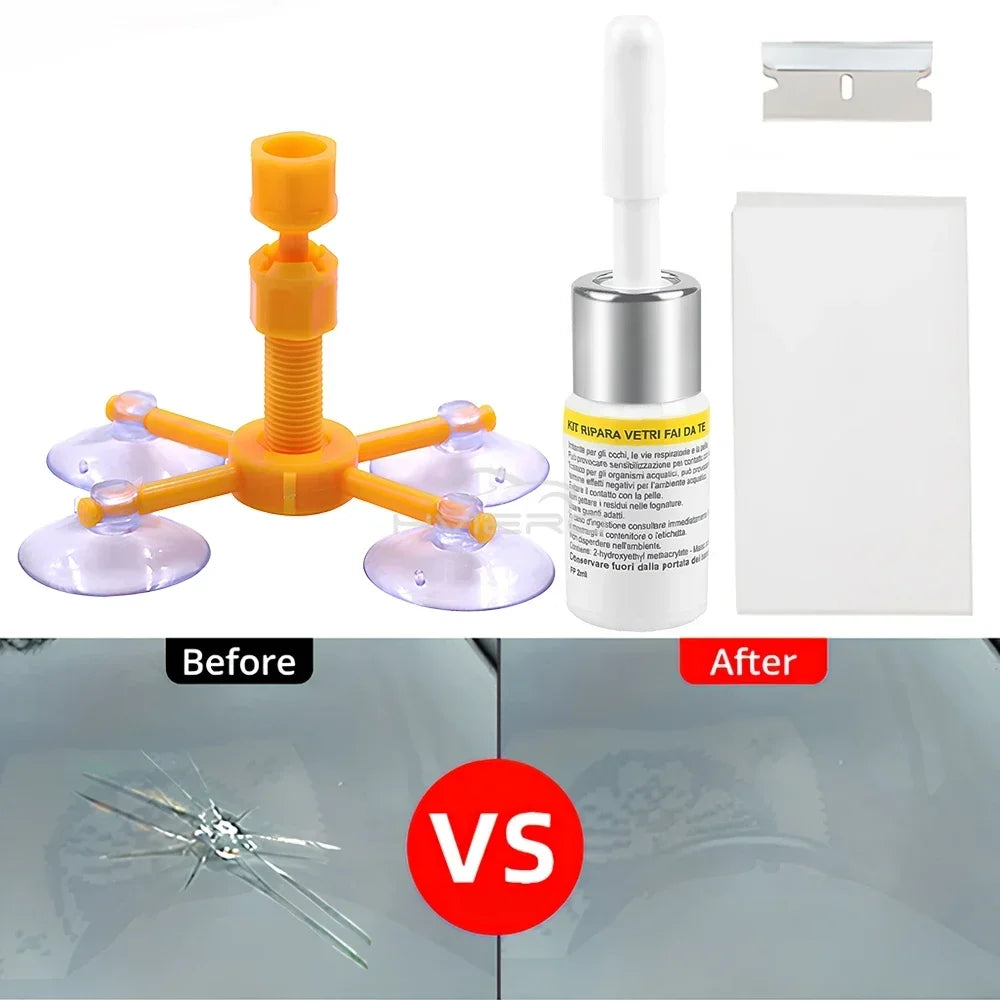 Windshield Repair Kit Scratche Quick Fix Car Styling Cracked Glass Windscreen Resin Sealer DIY Auto Window Screen Polishing Tool