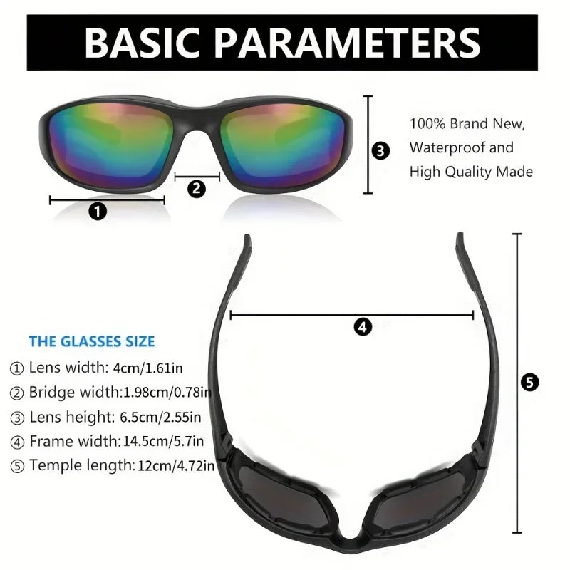 Motorcycle Riding Goggles - Tactical UV400 Dustproof Glasses for Hunting, Shooting & Bike Riding, Windproof Protective Equipment