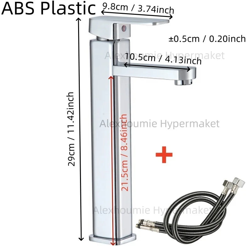 Bathroom Water Tap Washroom Faucet Deck Mounted Single Hole Single Handel Hot and Cold Water Mixer