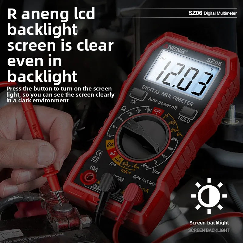 Digital Multimeter, High-precision Digital Display Anti-burning Multimeter, Intelligent Multi-functional Electrical Ammeter