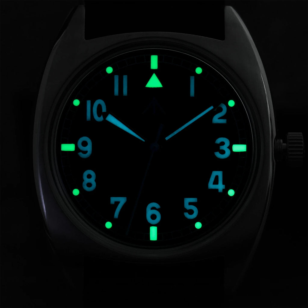 Militado ML17 Military Watch Miyota Super 2035/ GL12 Quartz Movement C3/BGW9 Luminous 100m Waterproof 36MM Vintage Men Watches