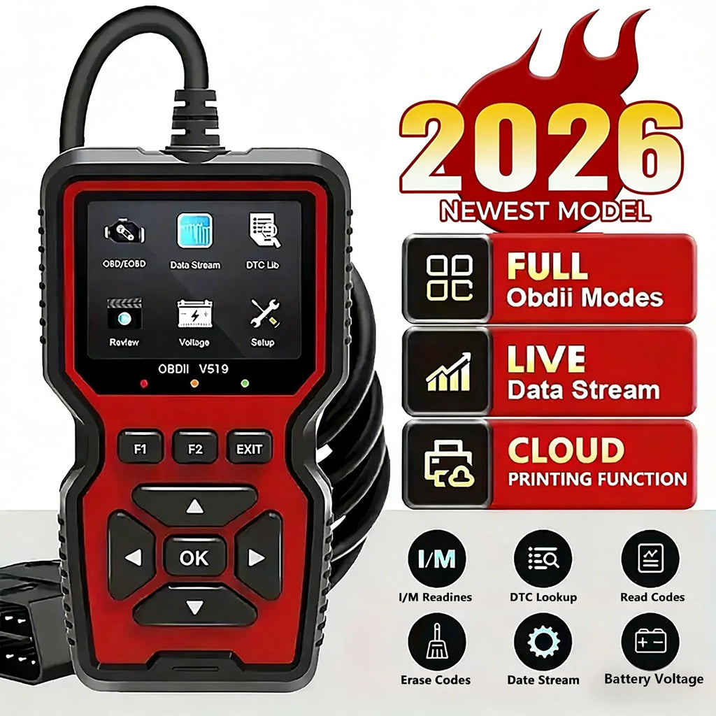 Car OBD2 Scanner Diagnostic Tool V519 Multi-language OBDII Car Voltage Tester Engine Fault Code Scanner Car Code Reader