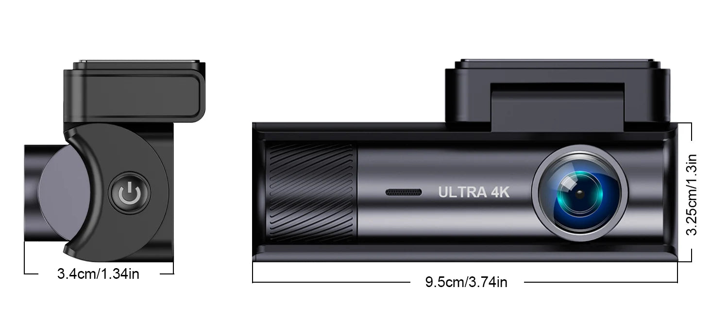 Dual Lens Dash Cam For Car Camera 4K Video Recorder WIFI GPS Car DVR Front and Rear View Camera Night Vision Car Accessories