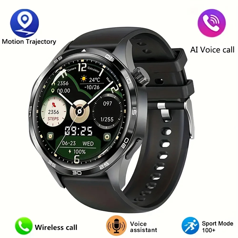 2025 New Watch GT5 Pro Smart Watch for Men - GPS Motion Tracking AI Voice Wireless Call Fitness Tracker for Outdoor Sports