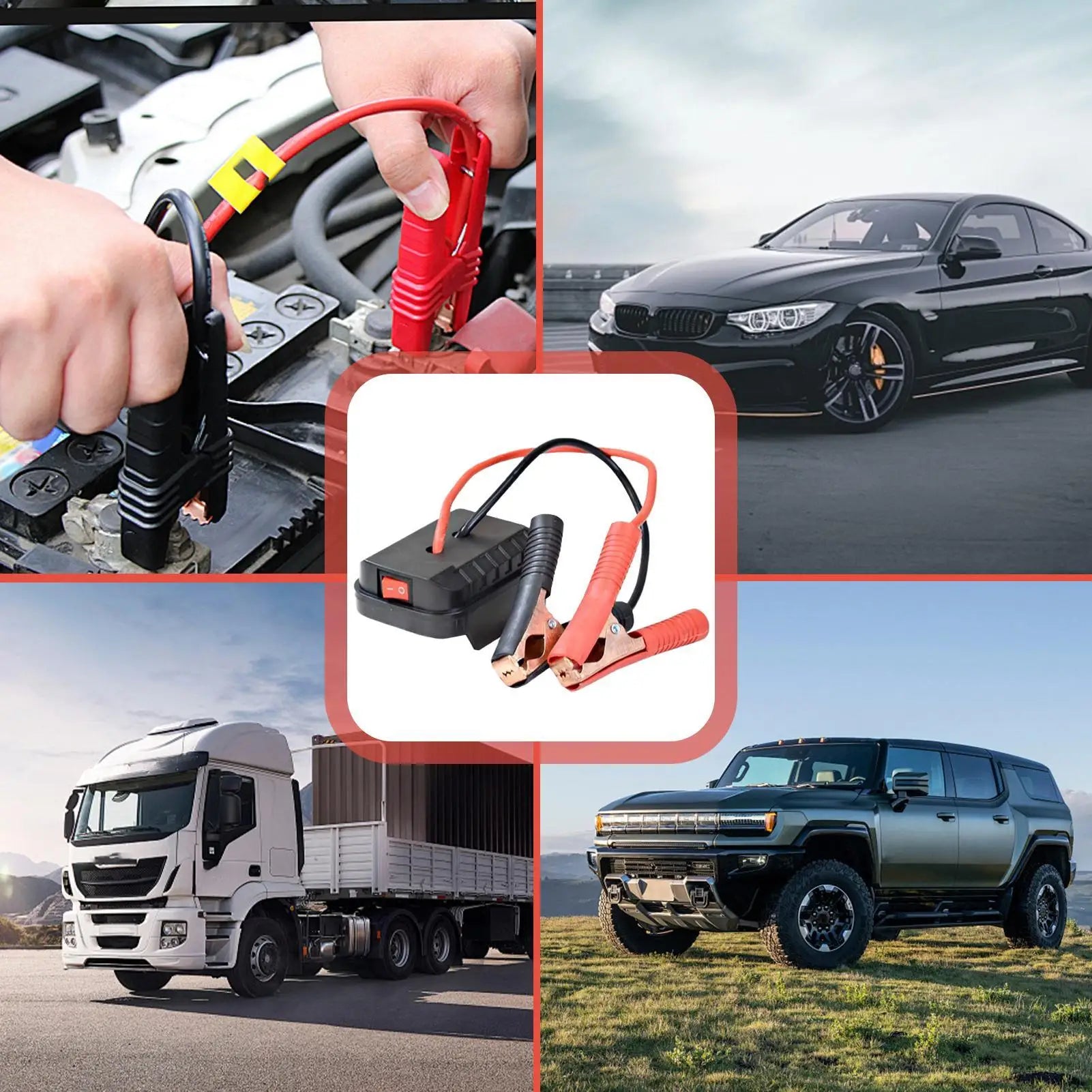 Portable Car Battery Jump Starter Lithium Battery Booster Pack Power Bank with Quick Charging for Vehicle Emergency Jump Start