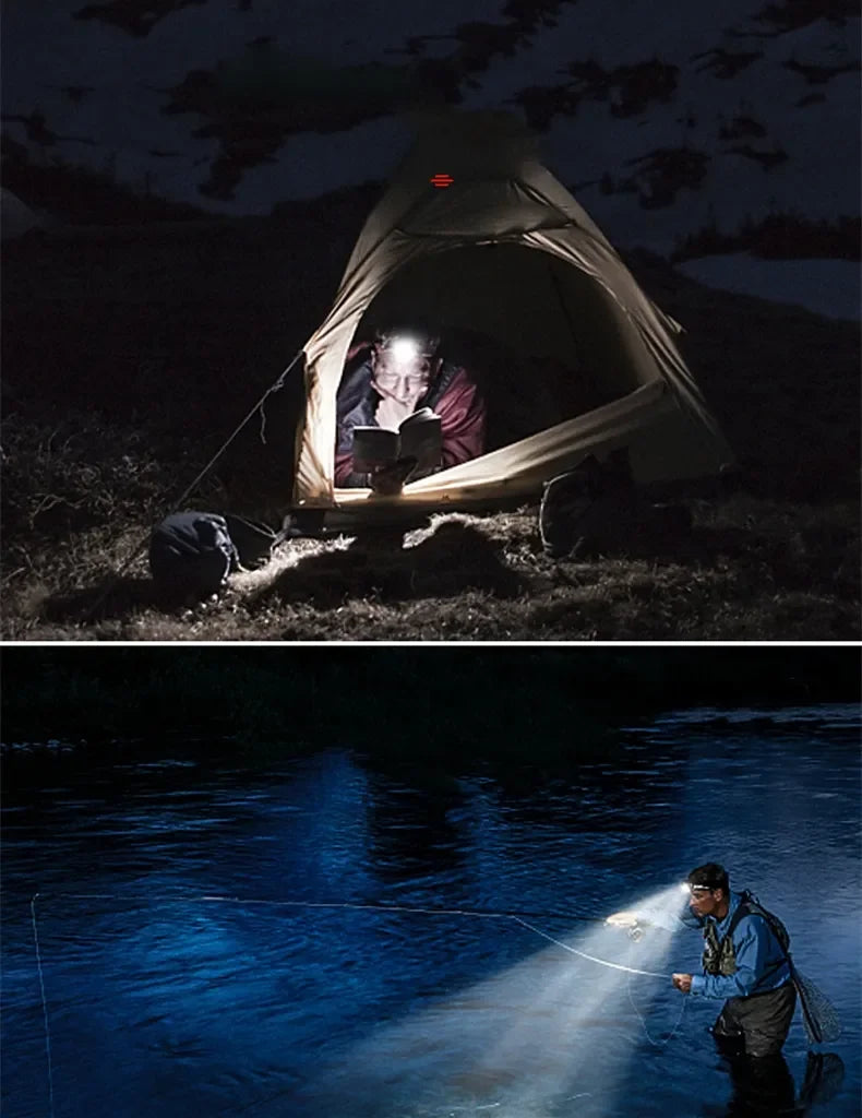 Powerful LED Headlamp USB Rechargeable Telescopic Zoomable Headlight Outdoor Waterproof Work Head Lamp High Lumen Head Torch