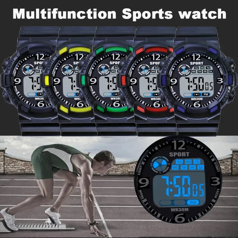 Military Digital Watch for Men Outdoor Men's Sports Watches Clock Waterproof Luminous Chronograph Student Electronic Wristwatch