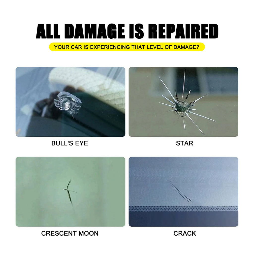 Windshield Repair Kit Car Cracked Glass Repair Kit Quick Fix Auto Glass Windshield Crack Chip Scratch Restore Repair Tool Set