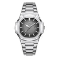 2025 New Luxury Military Man Watch Square Waterproof Luminous Date Week Men Watch Stainless Steel Quartz Men's Watches Reloj+box