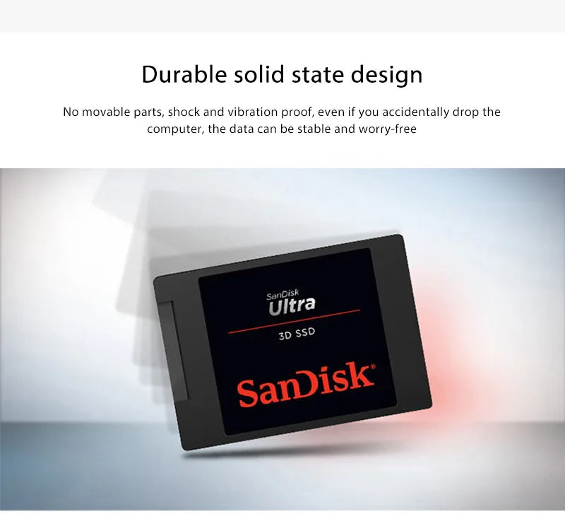 SanDisk Ultra 3D NAND SSD 500GB 1TB 2TB  enjoy up to 560MB/s read speed Internal Solid State Hard Drive SATA III HDD For Laptop