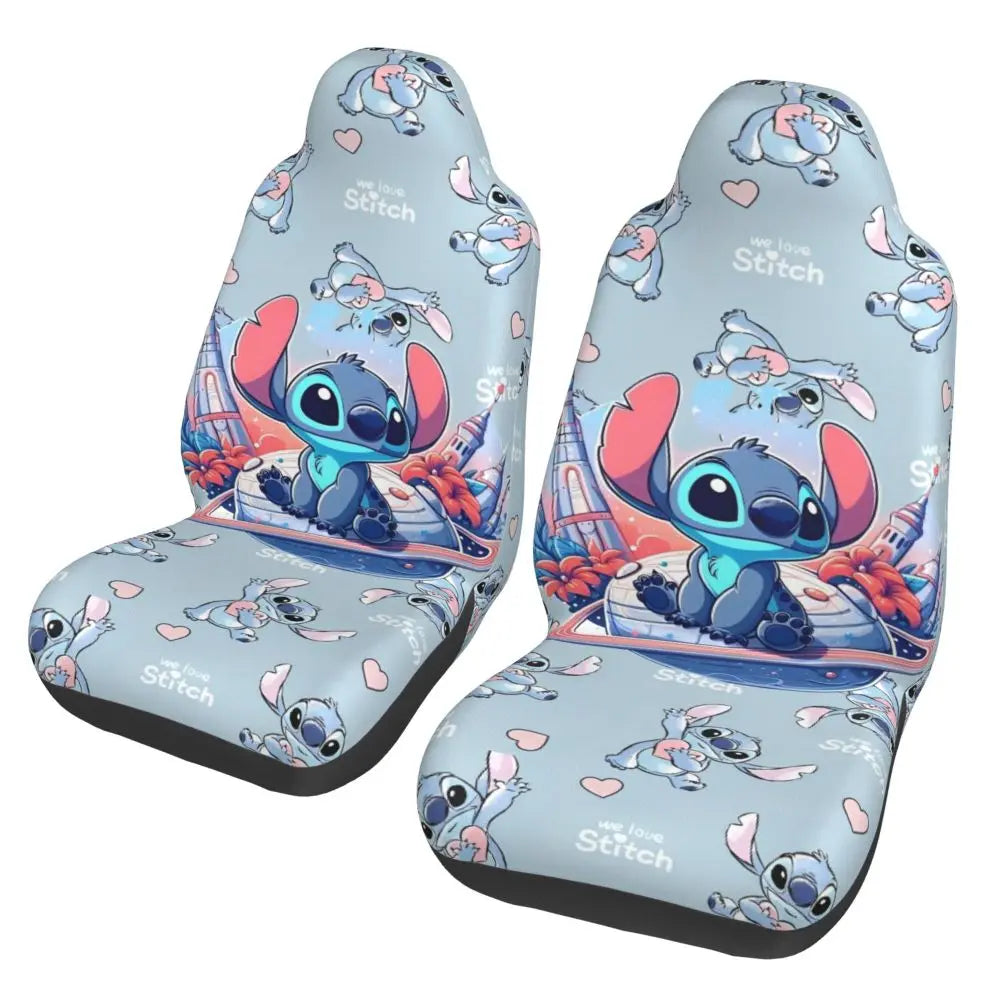 Stitches Car Accessory Seat Covers for Front Seats Interior Auto Truck Van SUV Cars High Quality Cover Set of 2