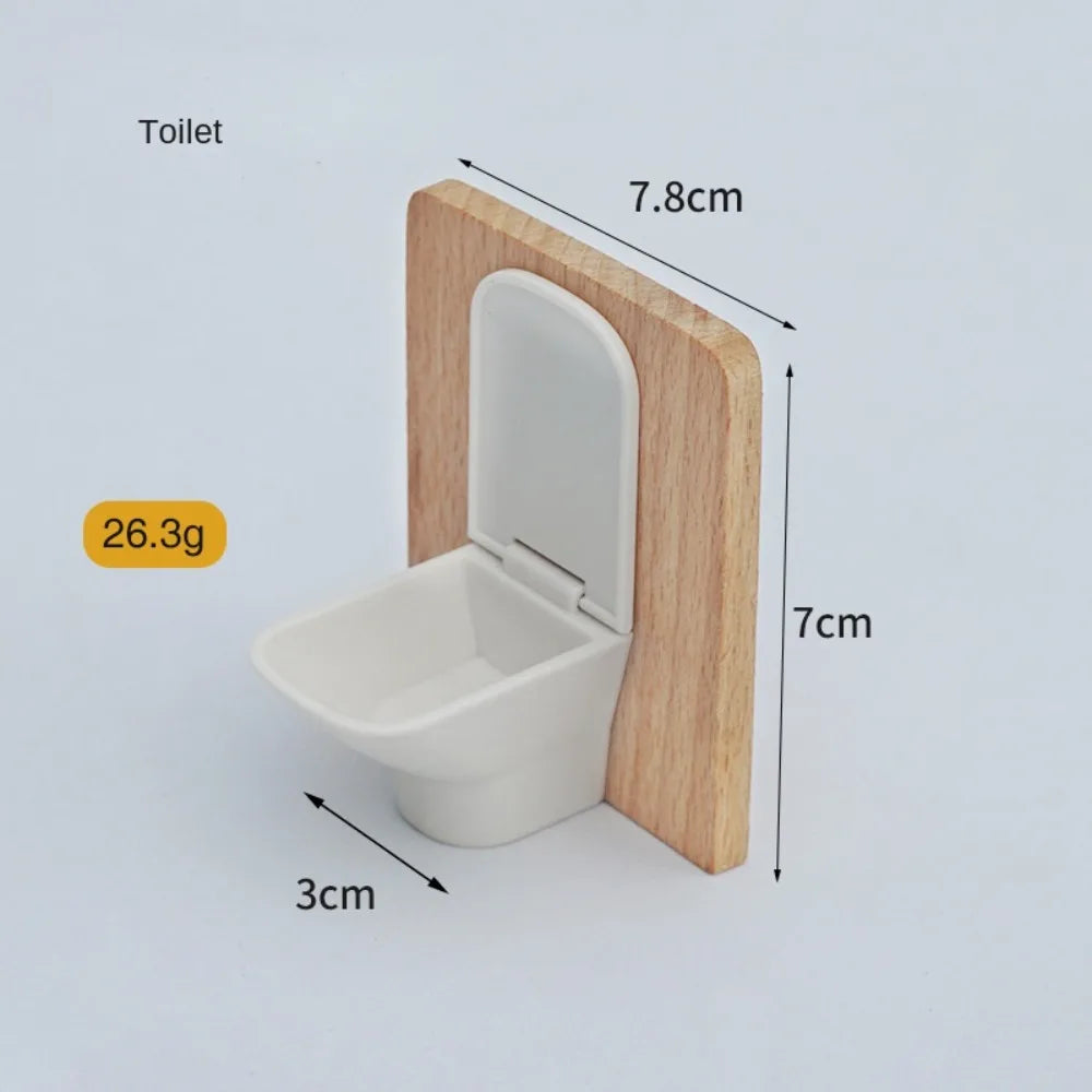 1:12 Dollhouse Simulation Bathroom Simulation White Wash Basin Dollhouse Miniature Bathroom Set Furniture Dollhouse