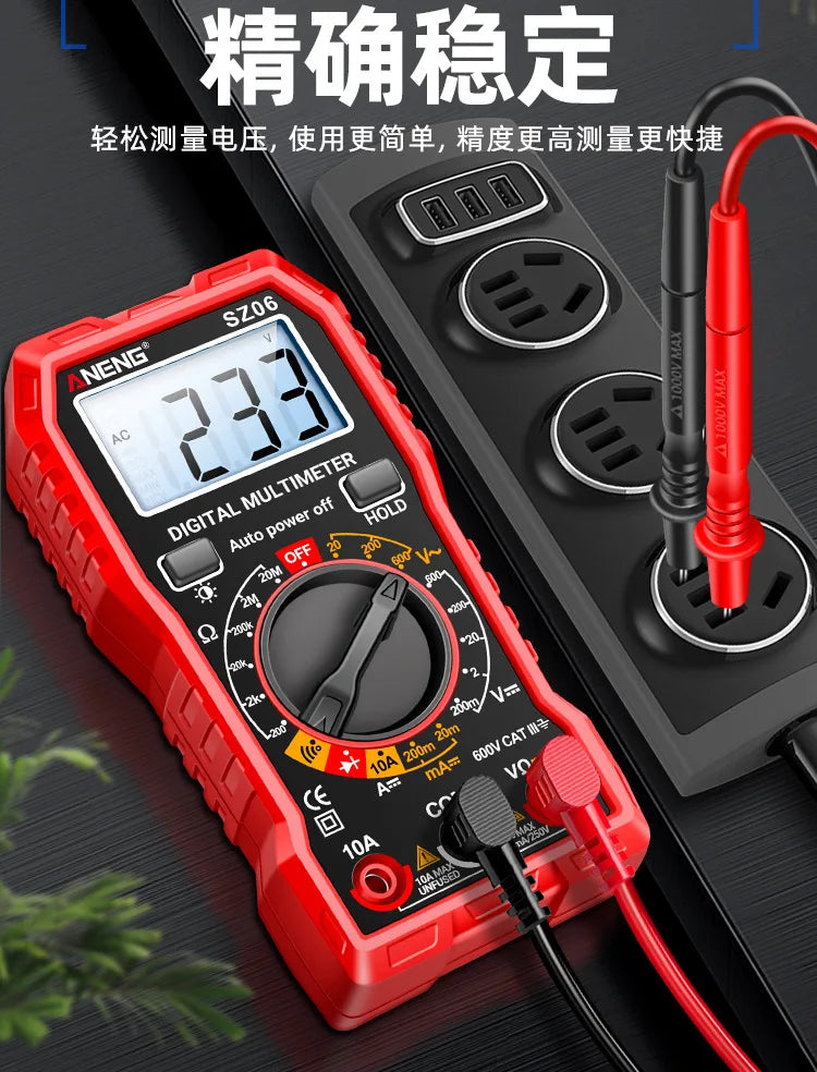 Digital Multimeter, High-precision Digital Display Anti-burning Multimeter, Intelligent Multi-functional Electrical Ammeter
