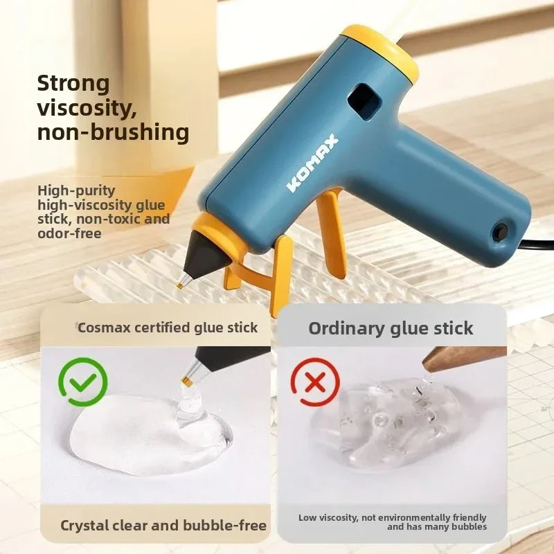 220V Powerful High Viscosity Glue Gun with 7mm Glue Sticks for Home Use And Kids DIY Handicrafts Affordable Craft Glue Gun