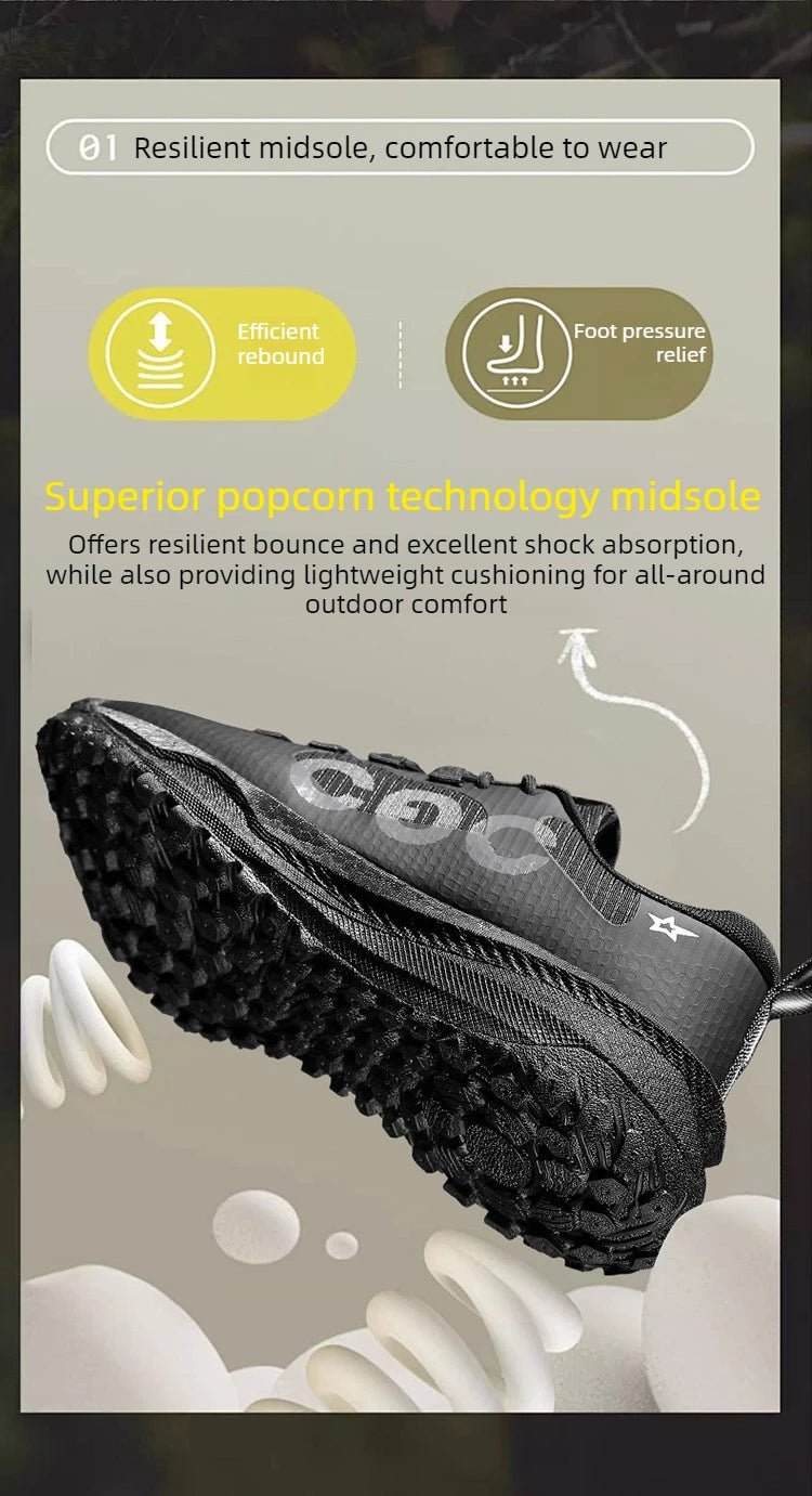 Men's Sports Shoes, Lightweight Carbon Plate Racing Running Shoes, Winter Shock Absorption, Anti Slip, Wear-resistant, Breathabl