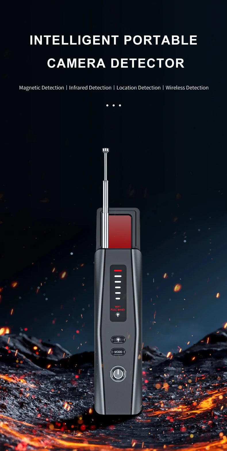 T011 Hidden Devices Detector Hotel Anti Candid Camera Detector Hunter GPS Bug Mini Camera RF Signal Scanner Camera Finder