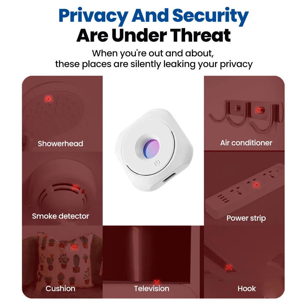 Anti-spy Camera Detector Portable Hidden Lens Camera Detect Finder For Hotel Anti-Peeping Security Protection Candid Detector