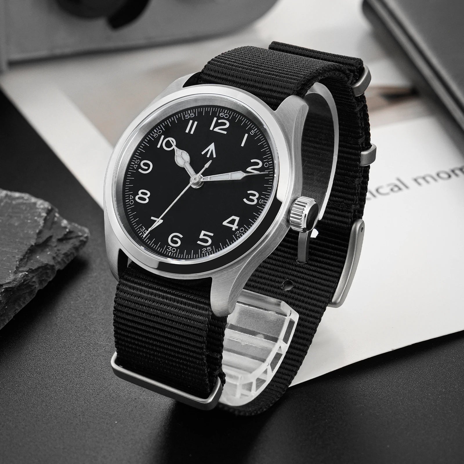 Militado ML08 Military Watch VH31 Quartz Movement Double Domed Sapphire C3 Super Luminous 10Bar Waterproof 38mm Vintage Watches