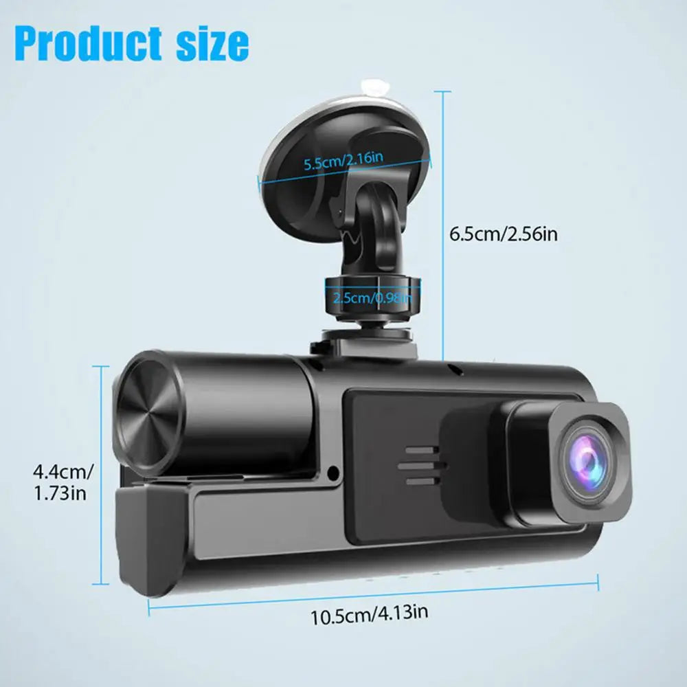 Dashboard Camera For Cars 1080P Double Lens Dashboard Camera Car Video High Definition Car Security Camera Night Driving