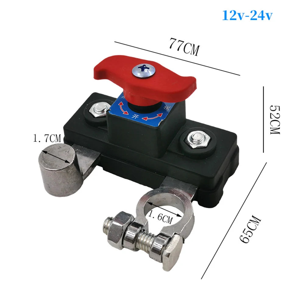 12V/24V ﻿Car Battery Cut Off Switch Disconnect Isolator Cut-off Power Manual Automatic Circuit Breaker For Cars Trucks Buses RVs
