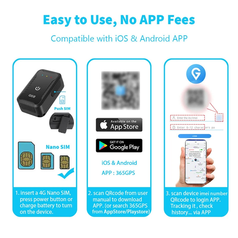 4G GPS Tracker Car 4G GPS Locator Anti-Lost Device Health Monitoring Pedometer For Children And The Elderly Tracking