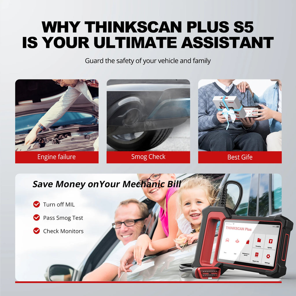 THINKCAR Thinkscan Plus S5 /S4/S6 /S7OBD2 Diagnostic Tool Car System Diagnosis Auto Code Reader Scanner Free Update