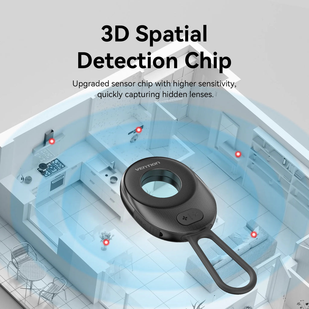 Vention Camera Detector Intelligent Hidden Camera Signal Security Alarm Anti Spy Candid Peeping Protection Detector ﻿