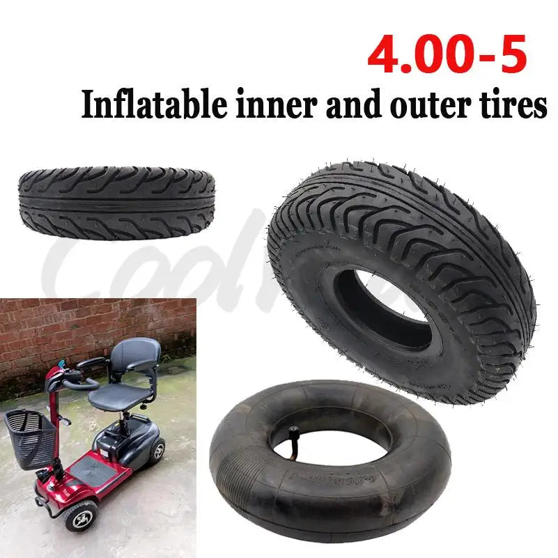 Anti slip and wear-resistant 4.00-5 tires 4.10/3.50-5 micro car electric scooter three wheeled scooter inner tube tires