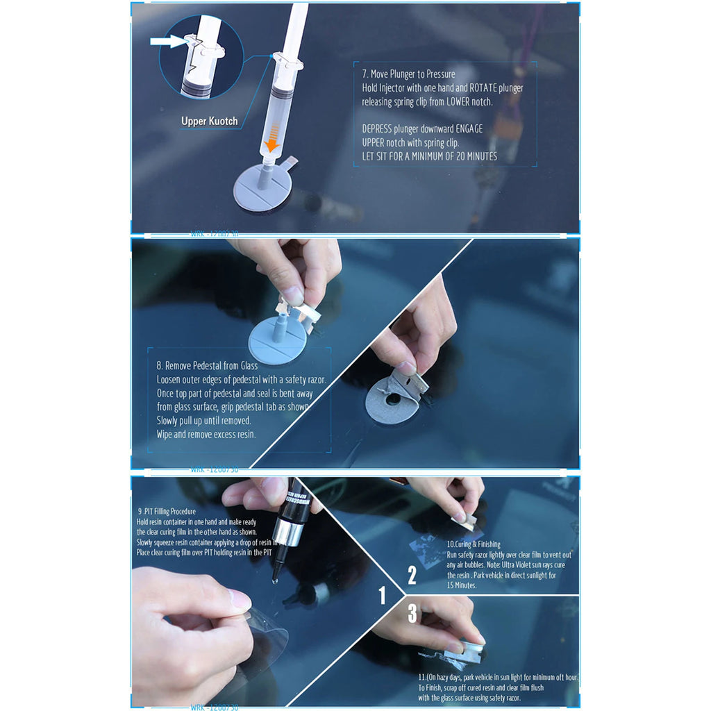 Windshield Repair Kit Car Cracked Glass Repair Kit Quick Fix Auto Glass Windshield Crack Chip Scratch Restore Repair Tool Set