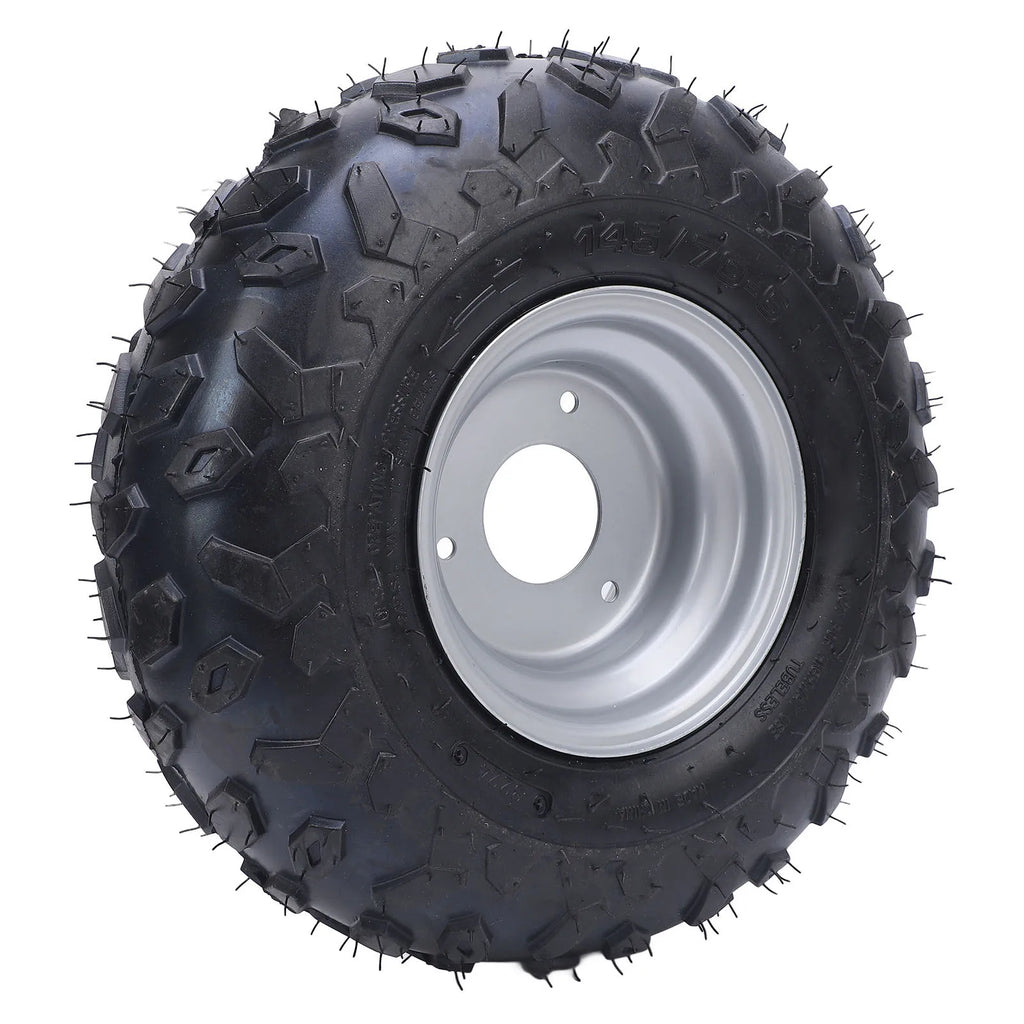 145/70-6 145x70-6 Tire 6 Inch Wheels Rim Tire 3 Bolts Go Kart Tyre for ATV UTV Quad Off Road Golf Cart Tire with Rim