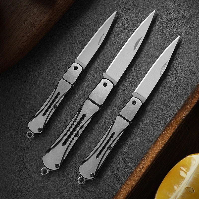 Outdoor knife hunting knives camping high quality profesional self-defense  multifunctional portable switch blade fruit knife